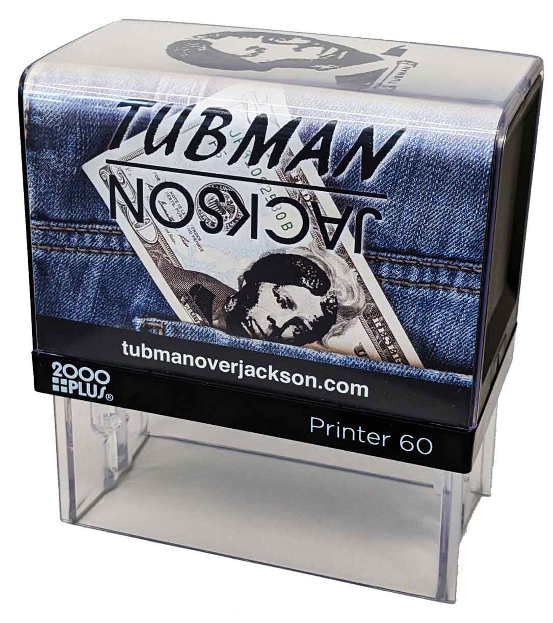Image of a 'Tubman Over Jackson' self-inking stamp
